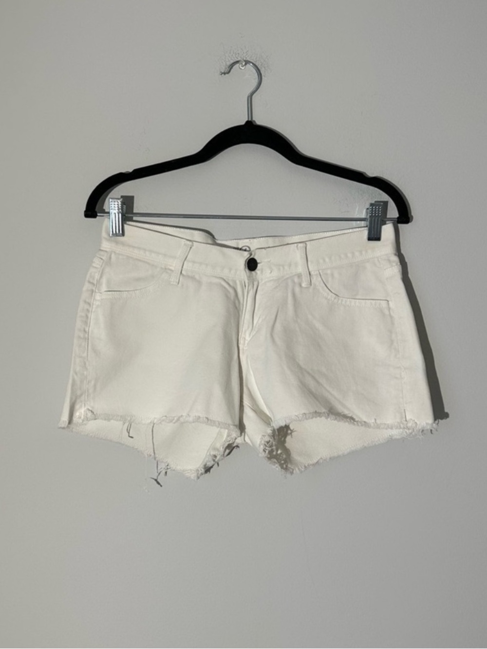 Old Navy Diva White Frayed Hem Denim Shorts Size 2